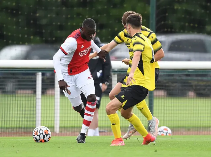 Framed Print : Arsenal's Nicolas Pepe in Action: Arsenal vs. Watford Pre-Season Clash, 2021-22 Framed Print : Arsenal's Nicolas Pepe in Action: Arsenal vs. Watford Pre-Season Clash, 2021-22