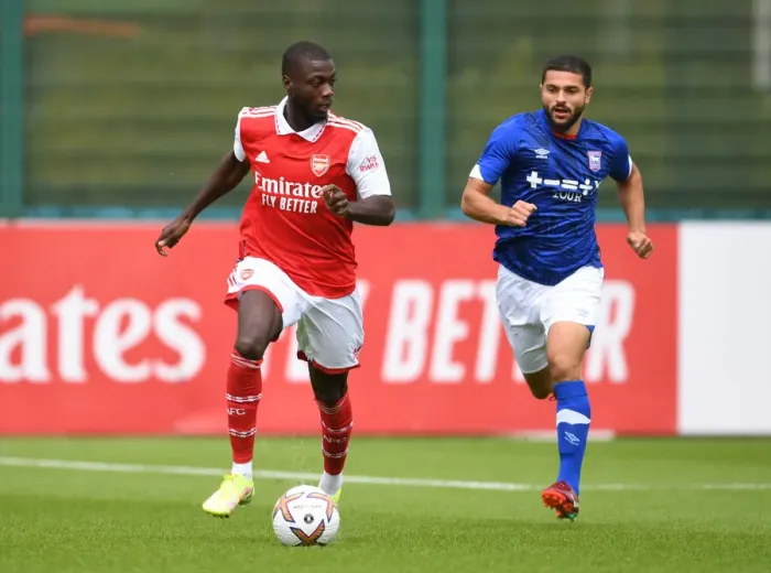 Framed Print : Arsenal's Nicolas Pepe in Action: Arsenal vs Ipswich Town (July 2022) - Pre-Season Friendly Framed Print : Arsenal's Nicolas Pepe in Action: Arsenal vs Ipswich Town (July 2022) - Pre-Season Friendly