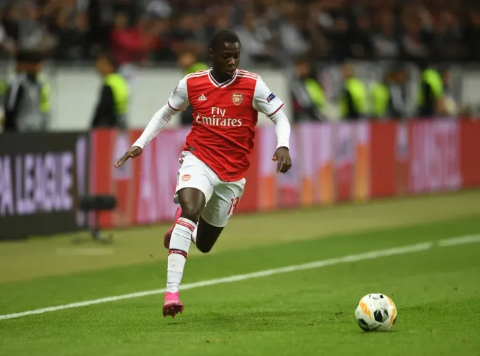 Framed Print : Arsenal's Nicolas Pepe in Action: Europa League Showdown against Eintracht Frankfurt Framed Print : Arsenal's Nicolas Pepe in Action: Europa League Showdown against Eintracht Frankfurt