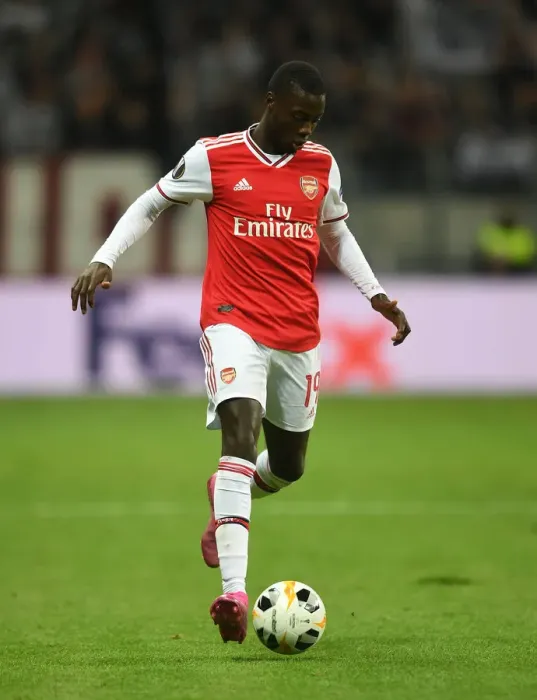 Framed Print : Arsenal's Nicolas Pepe in Action: Europa League Showdown vs. Eintracht Frankfurt Framed Print : Arsenal's Nicolas Pepe in Action: Europa League Showdown vs. Eintracht Frankfurt