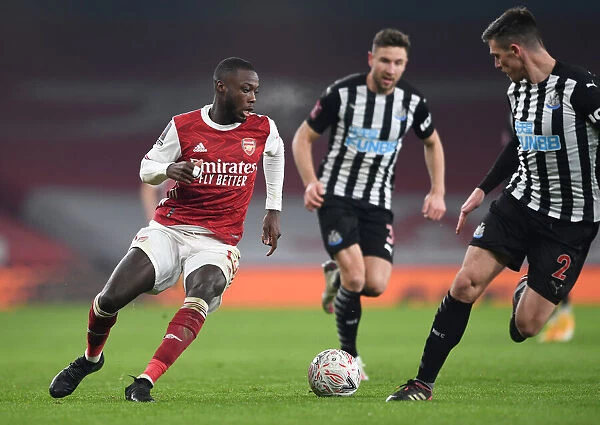 Arsenal's Nicolas Pepe in Action during FA Cup Clash against Newcastle United