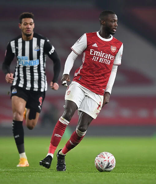 Arsenal's Nicolas Pepe in Action: FA Cup Third Round Clash Against Newcastle United