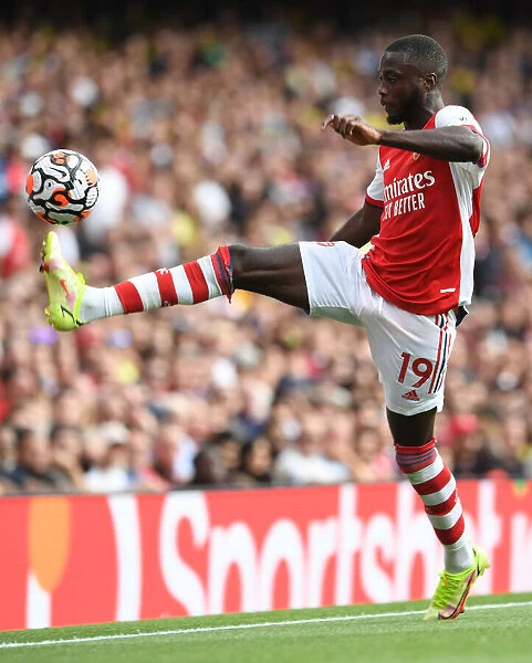 Arsenal's Nicolas Pepe in Action against Norwich City - Premier League 2021-22