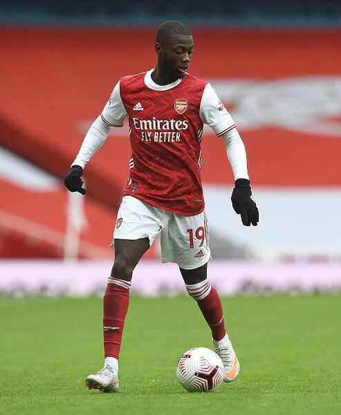 Arsenal's Nicolas Pepe in Action against Sheffield United - Premier League 2020-21