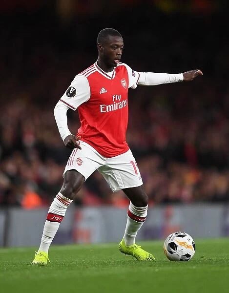 Arsenal's Nicolas Pepe in Action against Standard Liege in Europa League Group Stage, Emirates Stadium, London, 2019
