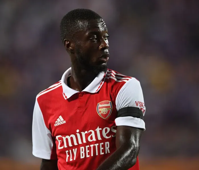 Framed Print : Arsenal's Nicolas Pepe Faces Off Against Chelsea in the 2022-23 Florida Cup