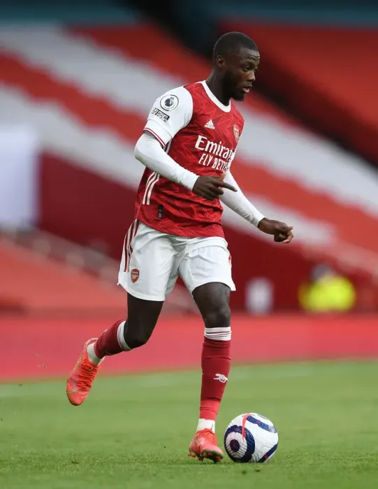 Framed Print : Arsenal's Nicolas Pepe Plays Out Empty Emirates Stadium Match Against West Bromwich Albion, May 2021