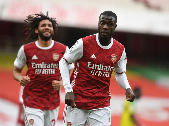Framed Print : Arsenal's Nicolas Pepe Scores Second Goal vs. West Bromwich Albion (2020-21) Framed Print : Arsenal's Nicolas Pepe Scores Second Goal vs. West Bromwich Albion (2020-21)
