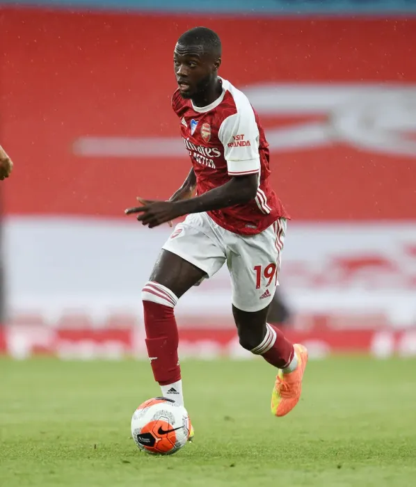 Framed Print : Arsenal's Nicolas Pepe Shines: Arsenal FC Dominates Watford FC in Premier League Clash (2019-20)