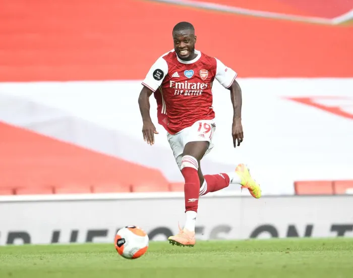 Framed Print : Arsenal's Nicolas Pepe Stars: Arsenal Dominate Watford (2019-20)