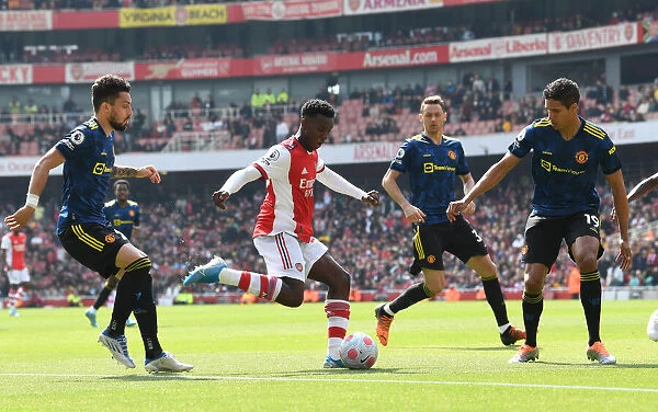 Arsenal's Nketiah Faces Relentless Defense from Manchester United: A Premier League Showdown