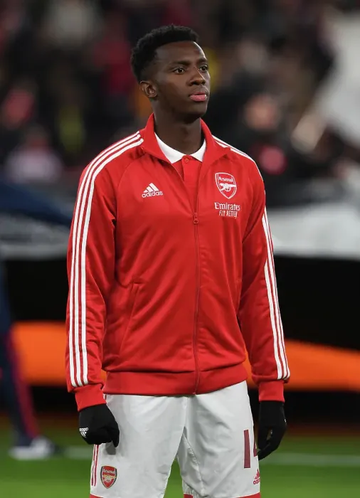 Framed Print : Arsenal's Nketiah Prepares for Arsenal FC vs. FC Zurich: Europa League Showdown at Emirates Stadium
