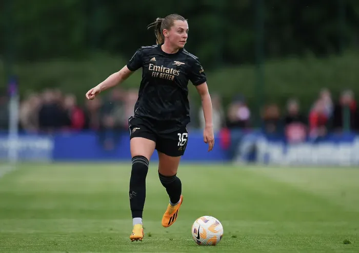 Framed Print : Arsenal's Noelle Maritz Scores Thrilling Goal Against Everton in FA Women's Super League