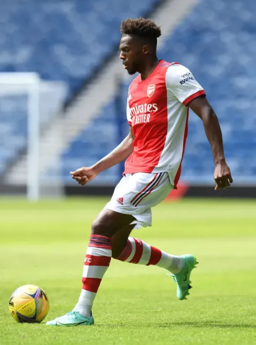 Framed Print : Arsenal's Nuno Tavares in Action: Arsenal vs Glasgow Rangers at Ibrox Stadium Framed Print : Arsenal's Nuno Tavares in Action: Arsenal vs Glasgow Rangers at Ibrox Stadium