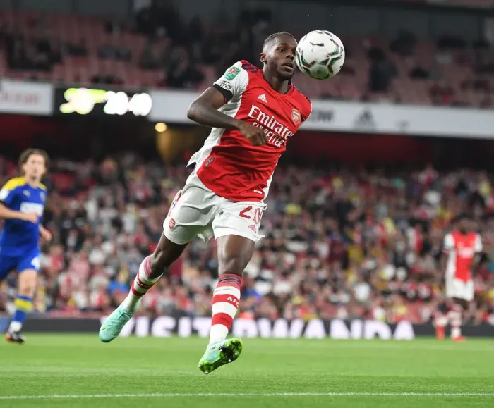 Framed Print : Arsenal's Nuno Tavares in Action during Carabao Cup Match vs AFC Wimbledon Framed Print : Arsenal's Nuno Tavares in Action during Carabao Cup Match vs AFC Wimbledon