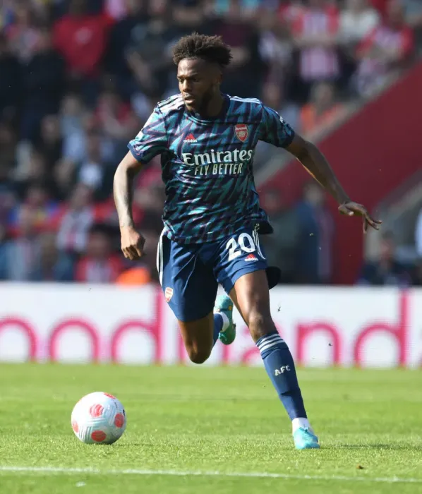 Framed Print : Arsenal's Nuno Tavares in Action: Southampton vs Arsenal (2021-22) Framed Print : Arsenal's Nuno Tavares in Action: Southampton vs Arsenal (2021-22)