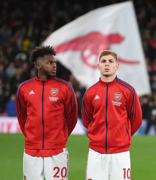 Framed Print : Arsenal's Nuno Tavares and Emile Smith Rowe Prepare for Aston Villa Clash (Arsenal v Aston Villa 2021-22) Framed Print : Arsenal's Nuno Tavares and Emile Smith Rowe Prepare for Aston Villa Clash (Arsenal v Aston Villa 2021-22)