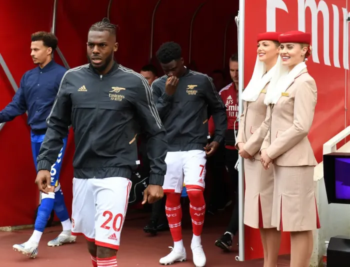 Framed Print : Arsenal's Nuno Tavares Gears Up for Arsenal v Everton Clash in Premier League (2021-22)