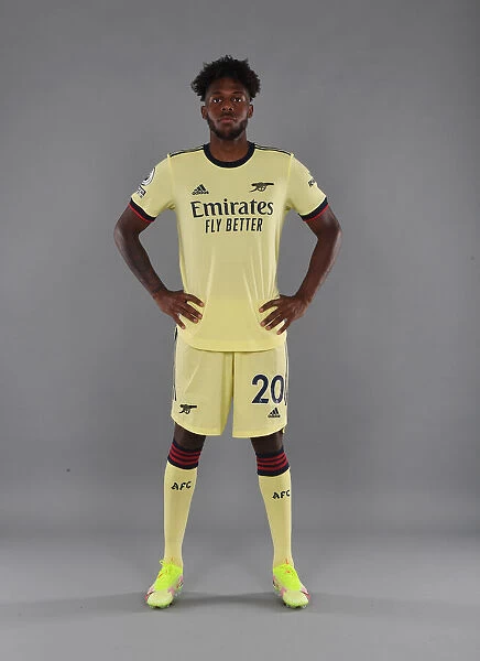 Arsenal's Nuno Tavares Poses at 2021-22 First Team Photocall