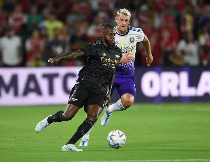 Framed Print : Arsenal's Nuno Tavares Trains with Orlando City SC during 2022-23 Pre-Season