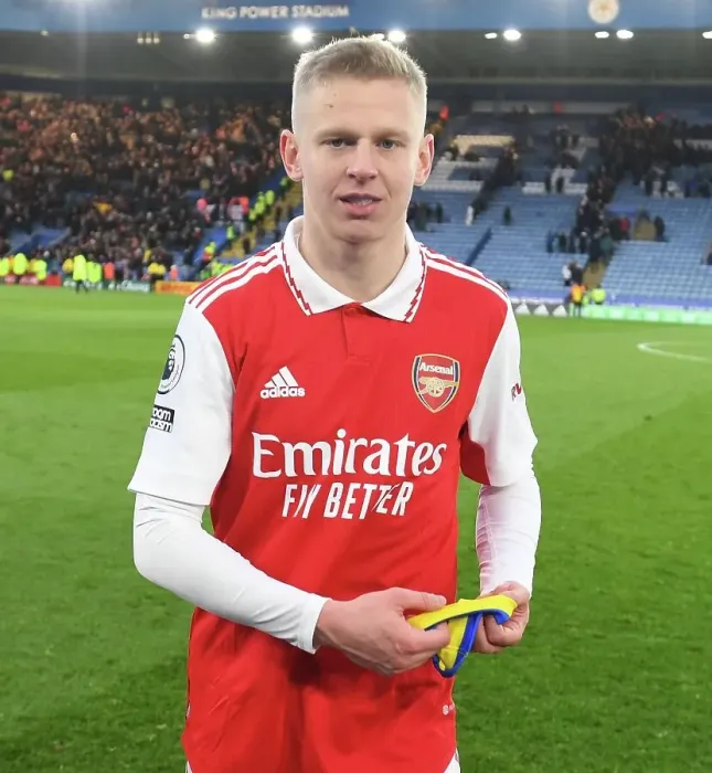 Framed Print : Arsenal's Oleksandr Zinchenko Reacts After Leicester City Clash in 2022-23 Premier League
