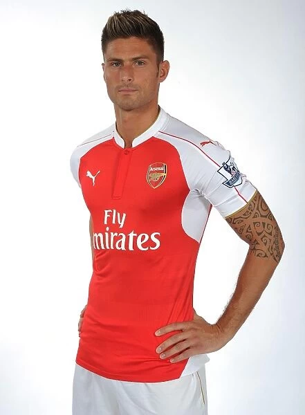 Arsenal's Olivier Giroud at 2015-16 First Team Photocall