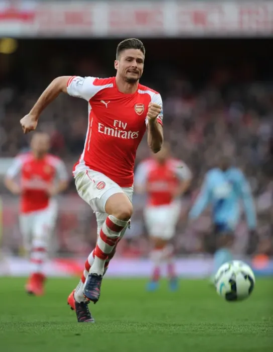 Framed Print : Arsenal's Olivier Giroud in Action During the 2014-2015 Premier League Match Against West Ham United Framed Print : Arsenal's Olivier Giroud in Action During the 2014-2015 Premier League Match Against West Ham United