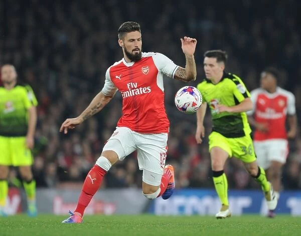 Arsenal's Olivier Giroud in Action during EFL Cup Clash against Reading