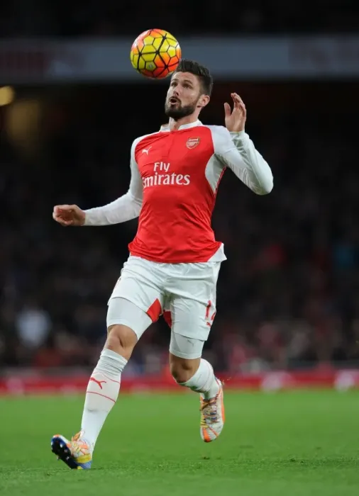 Framed Print : Arsenal's Olivier Giroud in Action against Sunderland during the 2015-16 Premier League Match