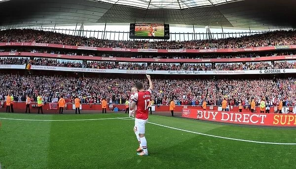 Arsenal's Olivier Giroud Celebrates after Arsenal v West Bromwich Albion, Premier League 2013-14