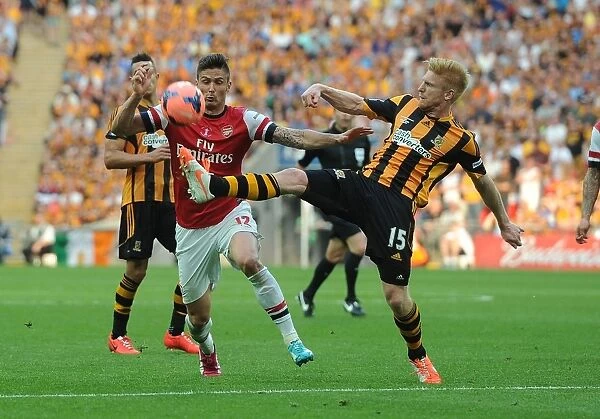 Arsenal's Olivier Giroud Clashes with Hull City's Paul McShane in FA Cup Final Showdown