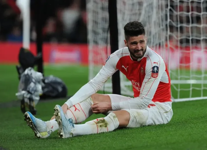 Framed Print : Arsenal's Olivier Giroud in FA Cup Action: Arsenal vs. Sunderland (2016)