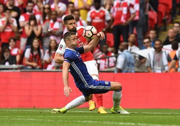 Arsenal's Olivier Giroud Faces Off Against Chelsea's Gary Cahill in FA Cup Final Showdown