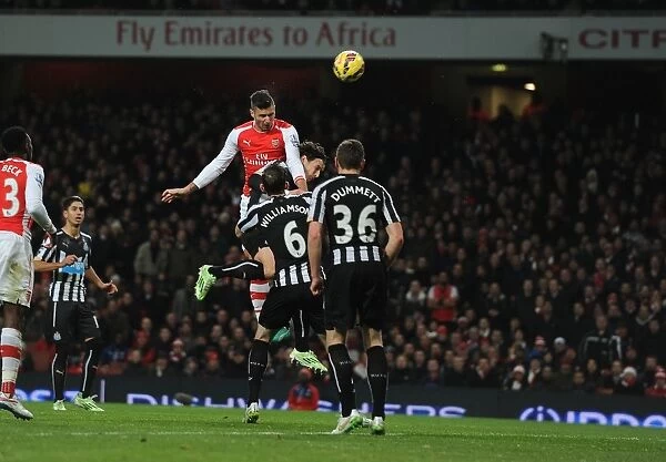 Arsenal's Olivier Giroud Scores Thrilling Header Against Newcastle United (2014 / 15)