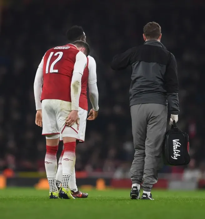 Framed Print : Arsenal's Olivier Giroud Suffers Injury in Carabao Cup Quarterfinal vs West Ham Framed Print : Arsenal's Olivier Giroud Suffers Injury in Carabao Cup Quarterfinal vs West Ham