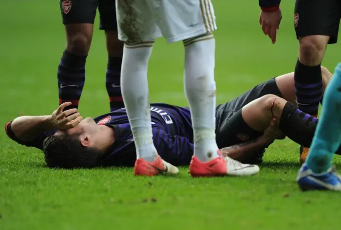 Framed Print : Arsenal's Olivier Giroud Suffers Injury in Swansea FA Cup Clash Framed Print : Arsenal's Olivier Giroud Suffers Injury in Swansea FA Cup Clash