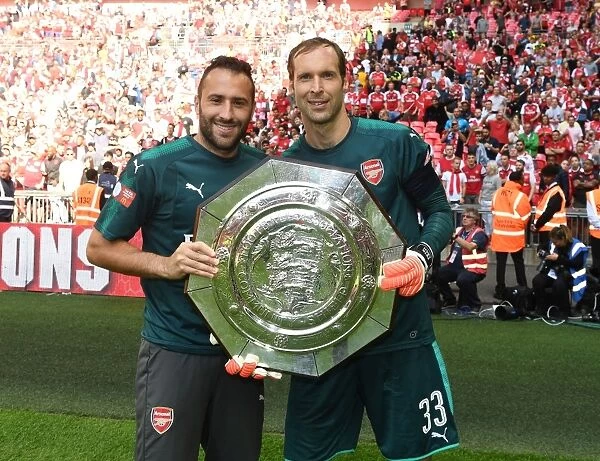 Arsenal's Ospina and Cech Lift the FA Community Shield: Arsenal's Victory over Chelsea, 2017-18