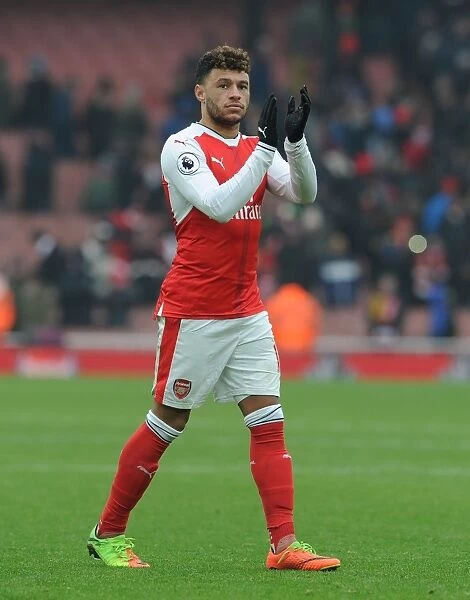 Arsenal's Oxlade-Chamberlain Reacts After Arsenal v Hull City, Premier League 2016-17