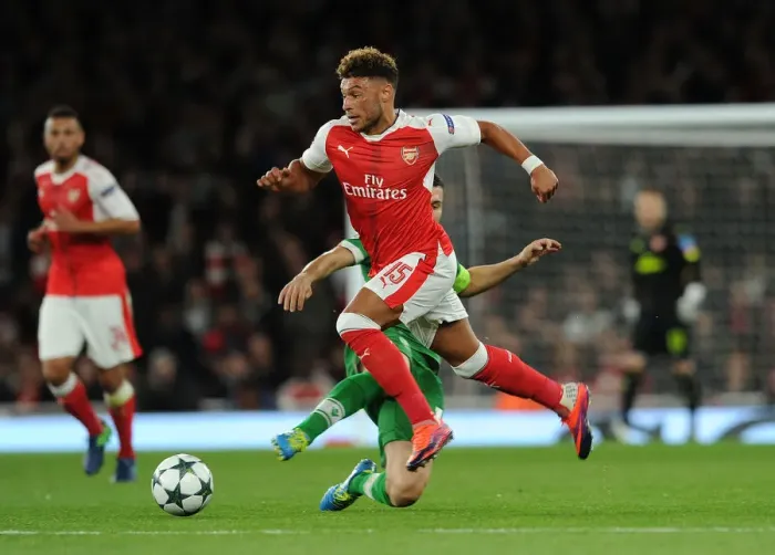 Framed Print : Arsenal's Oxlade-Chamberlain Shines in Champions League Clash Against Ludogorets Framed Print : Arsenal's Oxlade-Chamberlain Shines in Champions League Clash Against Ludogorets