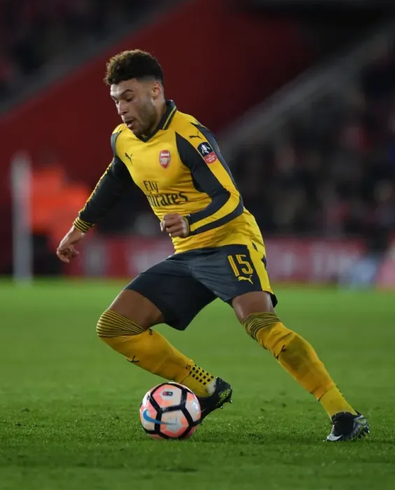Framed Print : Arsenal's Oxlade-Chamberlain Shines in FA Cup Clash against Southampton Framed Print : Arsenal's Oxlade-Chamberlain Shines in FA Cup Clash against Southampton
