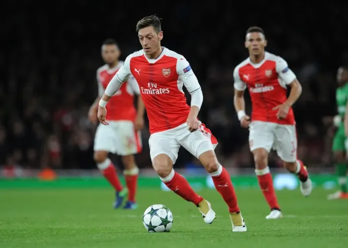 Framed Print : Arsenal's Ozil Stars: Champions League Victory over Ludogorets