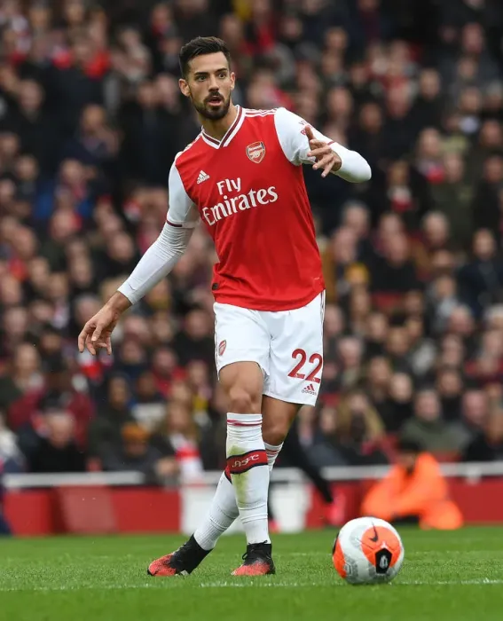Framed Print : Arsenal's Pablo Mari in Action: Arsenal v West Ham United, Premier League 2019-2020