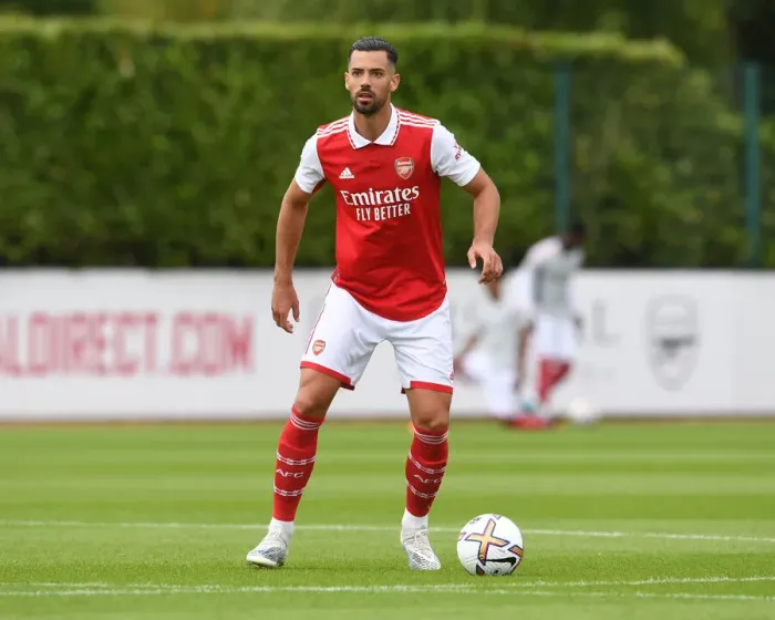 Framed Print : Arsenal's Pablo Mari in Action: Arsenal vs Ipswich Town Pre-Season Match, 2022