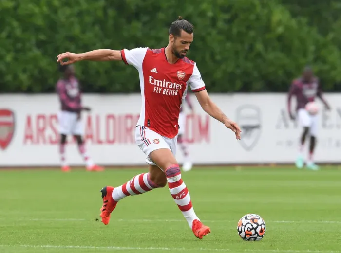 Framed Print : Arsenal's Pablo Mari in Action: Arsenal vs Millwall (2021-22) Pre-Season Friendly