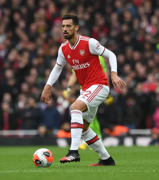 Framed Print : Arsenal's Pablo Mari in Action: Arsenal vs West Ham United, Premier League 2019-2020