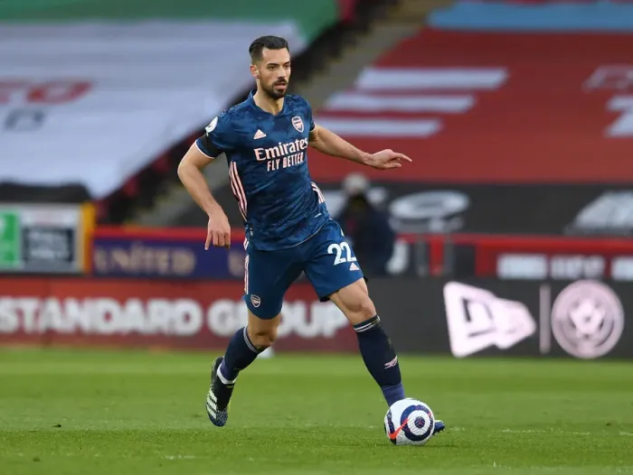 Framed Print : Arsenal's Pablo Mari in Action against Sheffield United - Premier League 2020-21
