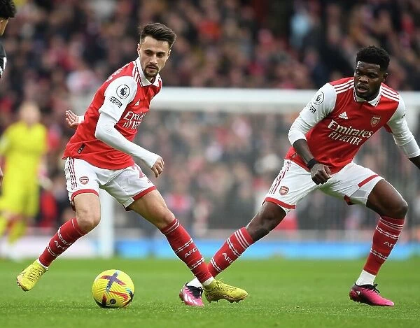 Arsenal's Partey and Vieira in Action: Arsenal FC vs AFC Bournemouth, Premier League 2022-23