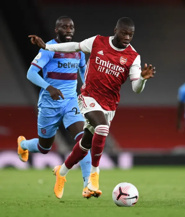 Framed Print : Arsenal's Pepe in Action: Arsenal vs. West Ham United, Premier League 2020-21 Framed Print : Arsenal's Pepe in Action: Arsenal vs. West Ham United, Premier League 2020-21