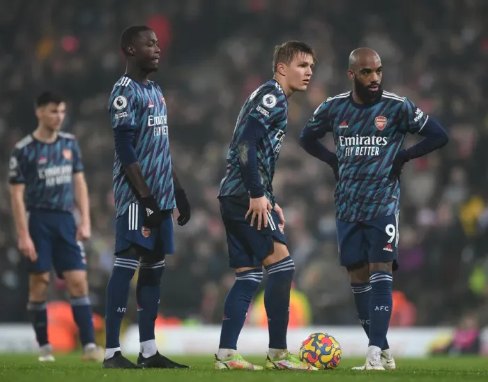 Framed Print : Arsenal's Pepe, Odegaard, and Lacazette in Action against Norwich City (Premier League 2021-22) Framed Print : Arsenal's Pepe, Odegaard, and Lacazette in Action against Norwich City (Premier League 2021-22)