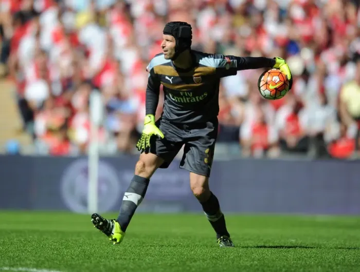 Framed Print : Arsenal's Petr Cech in Action at the 2015-16 FA Community Shield: Arsenal vs. Chelsea